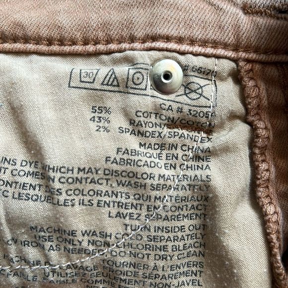 BDG URBAN OUTFITTERS MID RISE CIGARETTE ANKLE JEANS IN TAN BROWN SIZE 24 - Picture 6 of 8